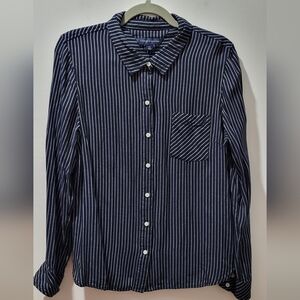 Navy Striped Women's Shirt